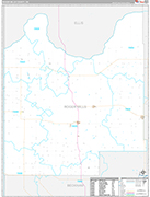 Roger Mills Wall Map Premium Style